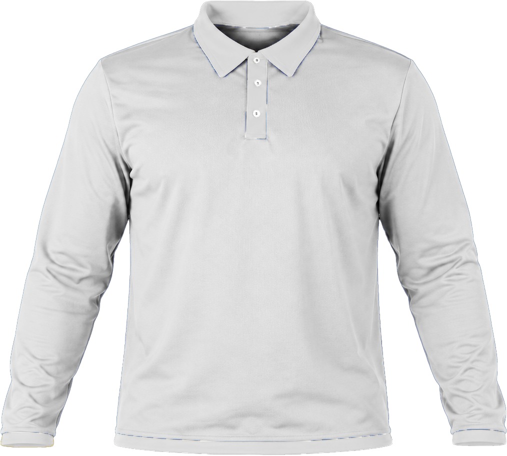 +27 Kiddies Golf Shirt, Fitted Long Sleeve, Birdseye - Image 9
