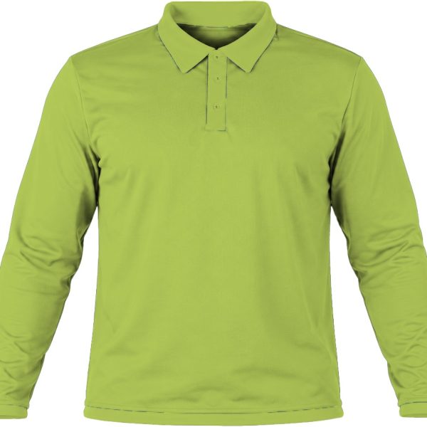 +27 Kiddies Golf Shirt, Fitted Long Sleeve, Reverse Birdseye