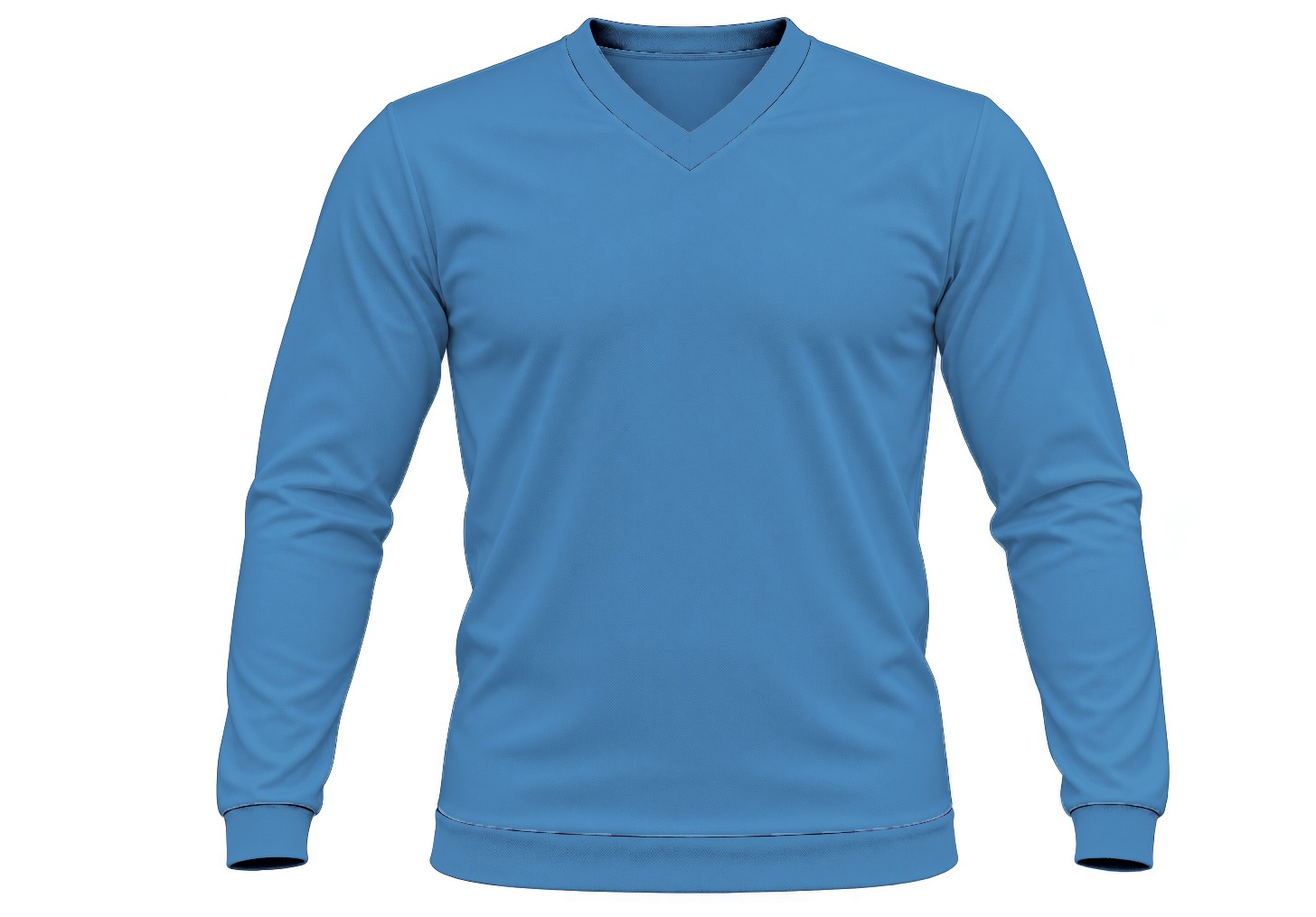 +27 Kiddies V-Neck T-shirt, Fitted Long Sleeve, Birdseye - Image 9