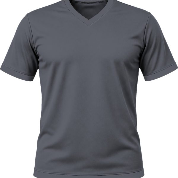 +27 Kiddies V-Neck T-shirt, Fitted Short Sleeve, Reverse Birdseye