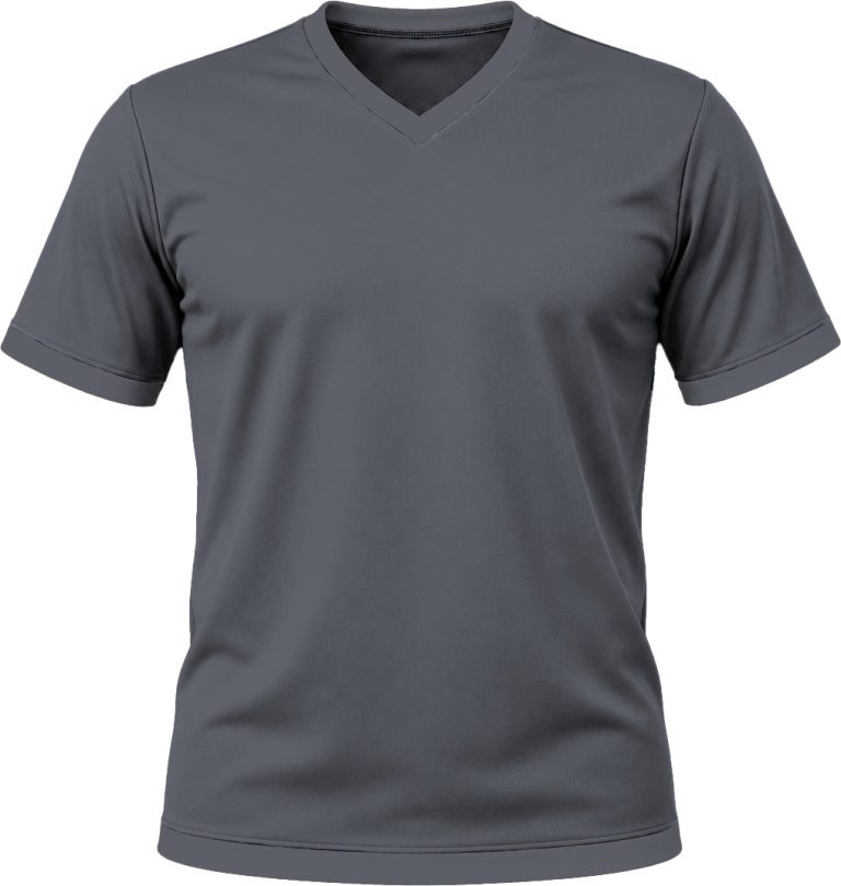 +27 Kiddies V-Neck T-shirt, Fitted Short Sleeve, Reverse Birdseye