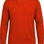 +27 Ladies Crew Neck T-shirt, Fitted Long Sleeve, Birdseye