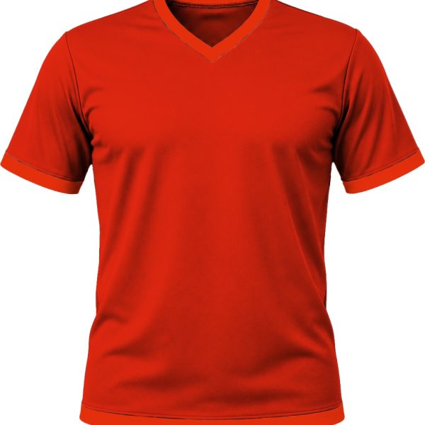+27 Ladies V-Neck T-shirt, Fitted Short Sleeve, Reverse Birdseye