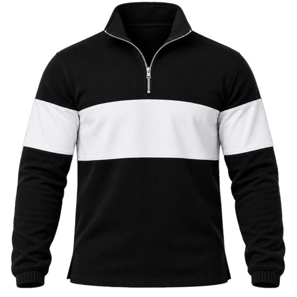 +27 Unisex Sweater, Quarter Zip Long Sleeve, Brushed Fleece