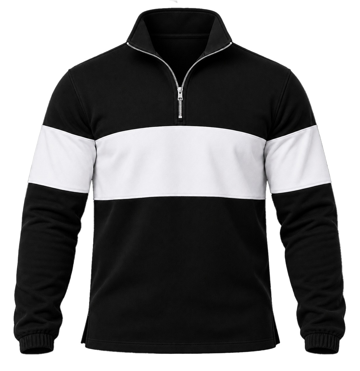 +27 Unisex Sweater, Quarter Zip Long Sleeve, Brushed Fleece