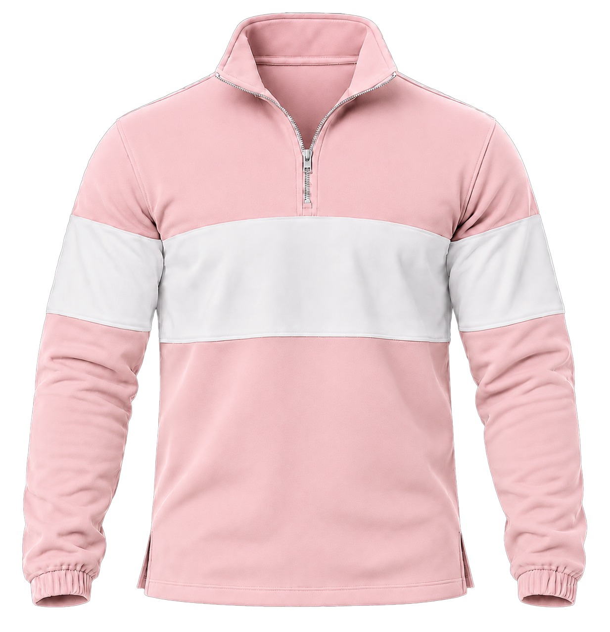 +27 Unisex Sweater, Quarter Zip Long Sleeve, Brushed Fleece - Image 11