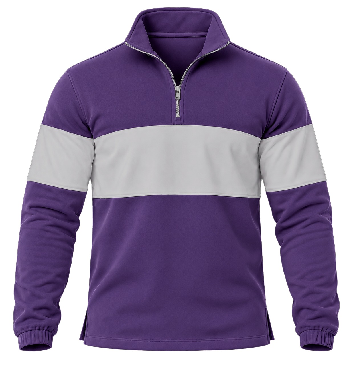 +27 Unisex Sweater, Quarter Zip Long Sleeve, Brushed Fleece - Image 14