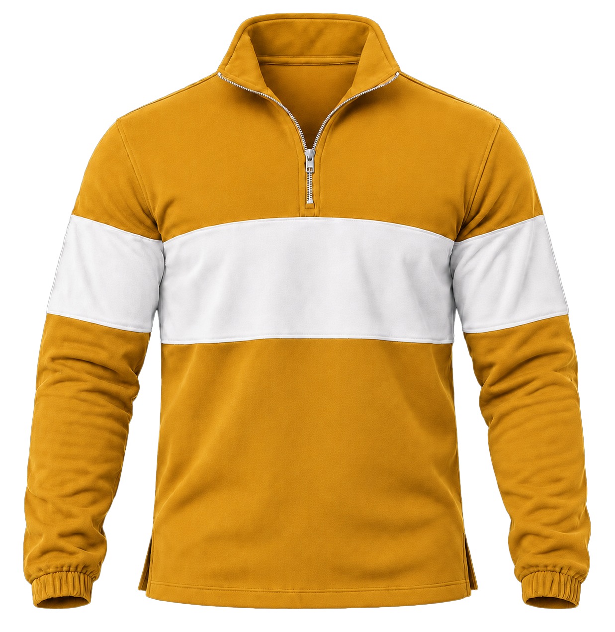+27 Unisex Sweater, Quarter Zip Long Sleeve, Brushed Fleece - Image 6