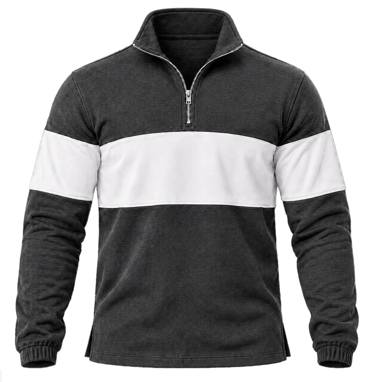 +27 Unisex Sweater, Quarter Zip Long Sleeve, Brushed Fleece - Image 7