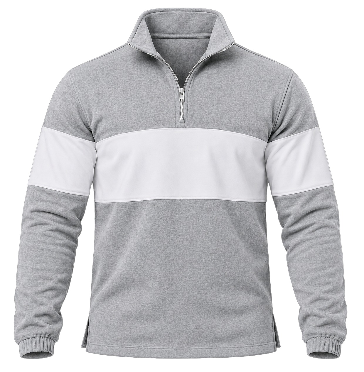 +27 Unisex Sweater, Quarter Zip Long Sleeve, Brushed Fleece - Image 8