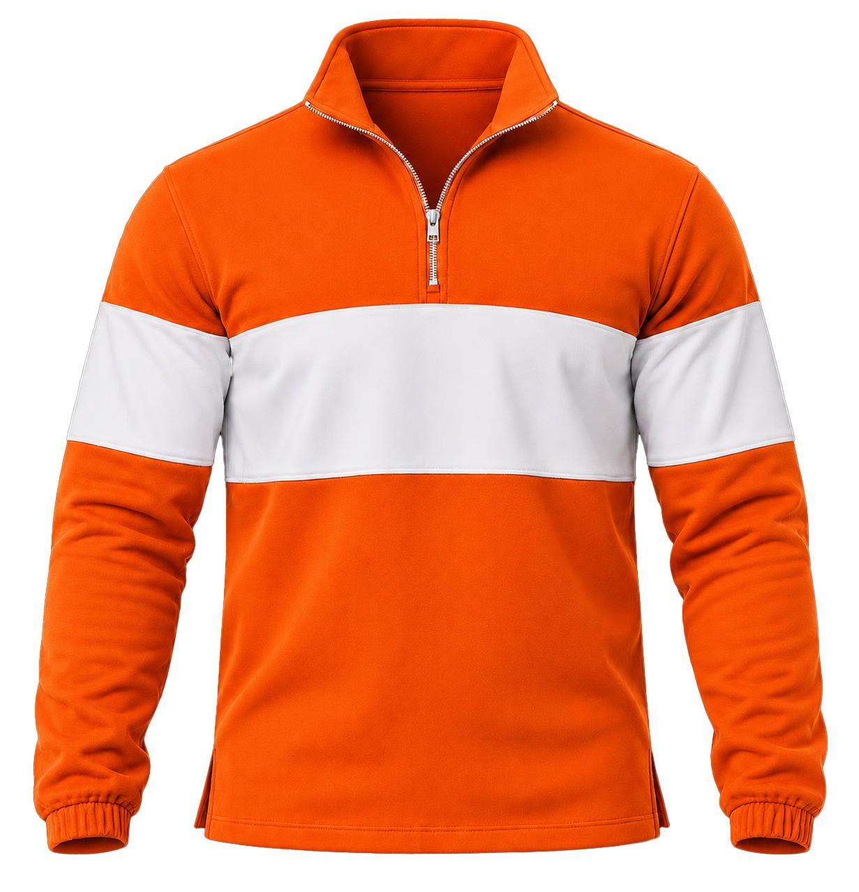 +27 Unisex Sweater, Quarter Zip Long Sleeve, Brushed Fleece - Image 9