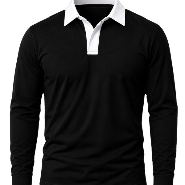 +27 Unisex Rugby Shirt, Solid Long Sleeve, Cotton Fleece