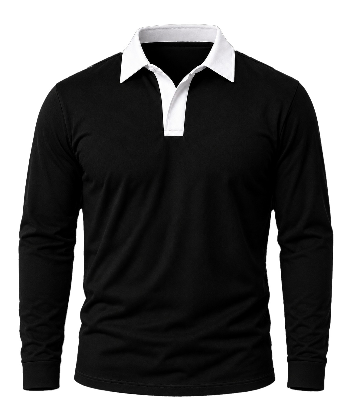 +27 Unisex Rugby Shirt, Solid Long Sleeve, Cotton Fleece