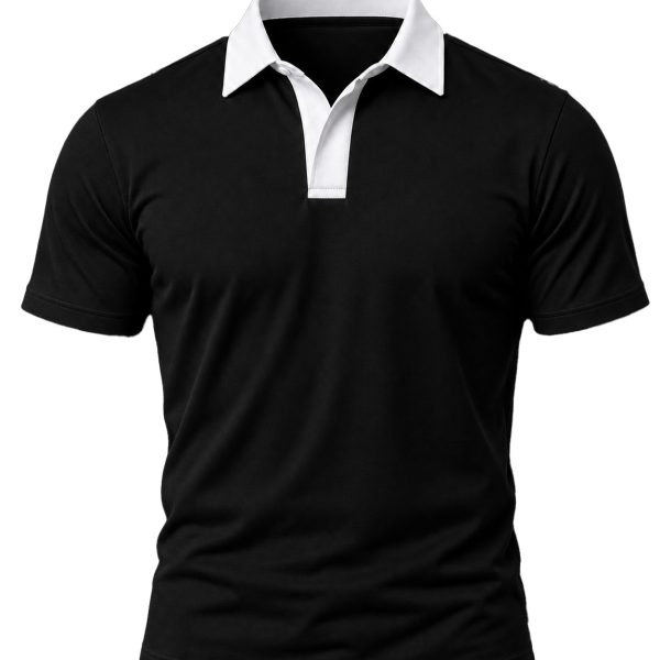 +27 Unisex Rugby Shirt, Solid Short Sleeve, Cotton Fleece