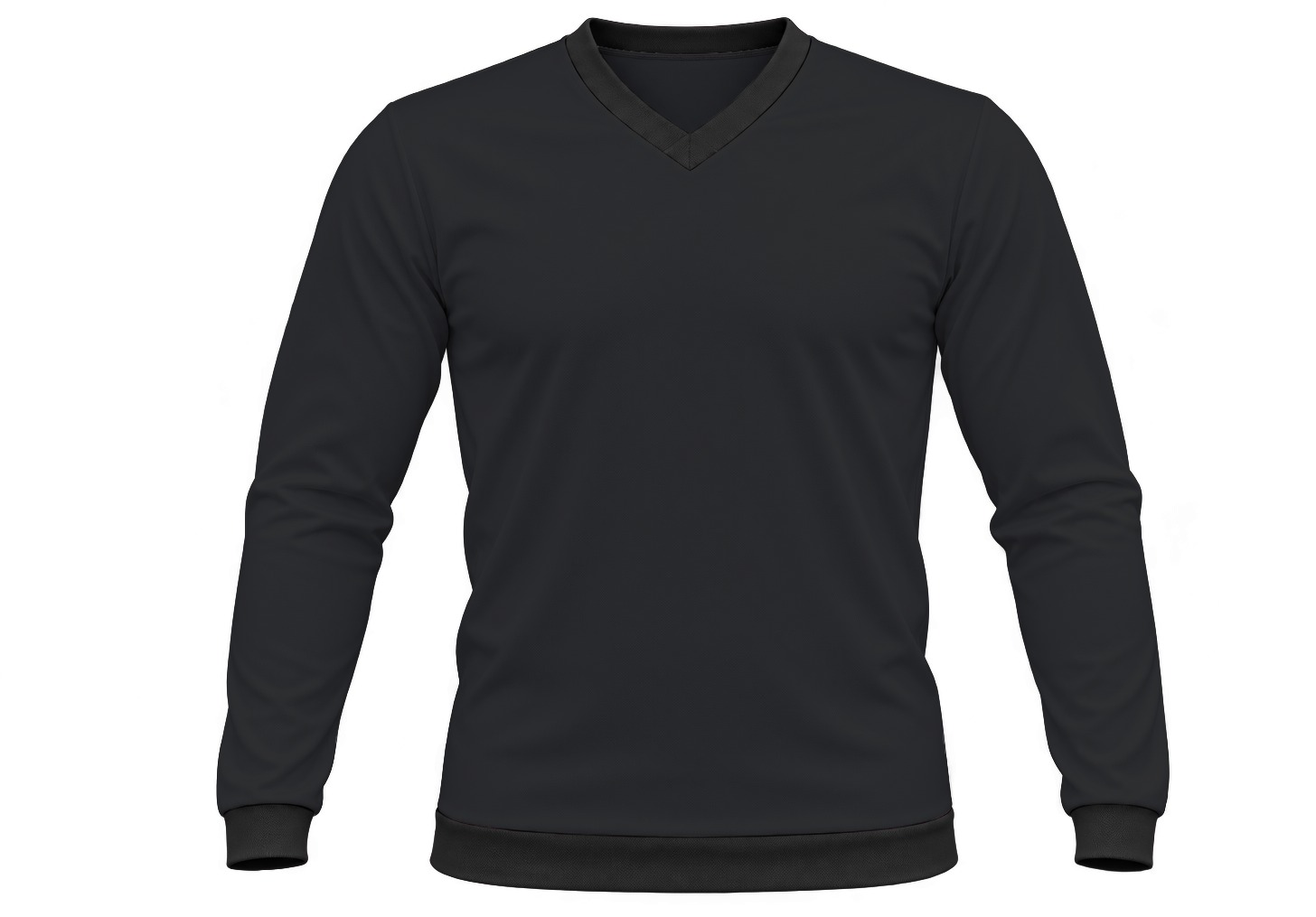 +27 Unisex V-Neck T-shirt, Fitted Long Sleeve, Birdseye - Image 11