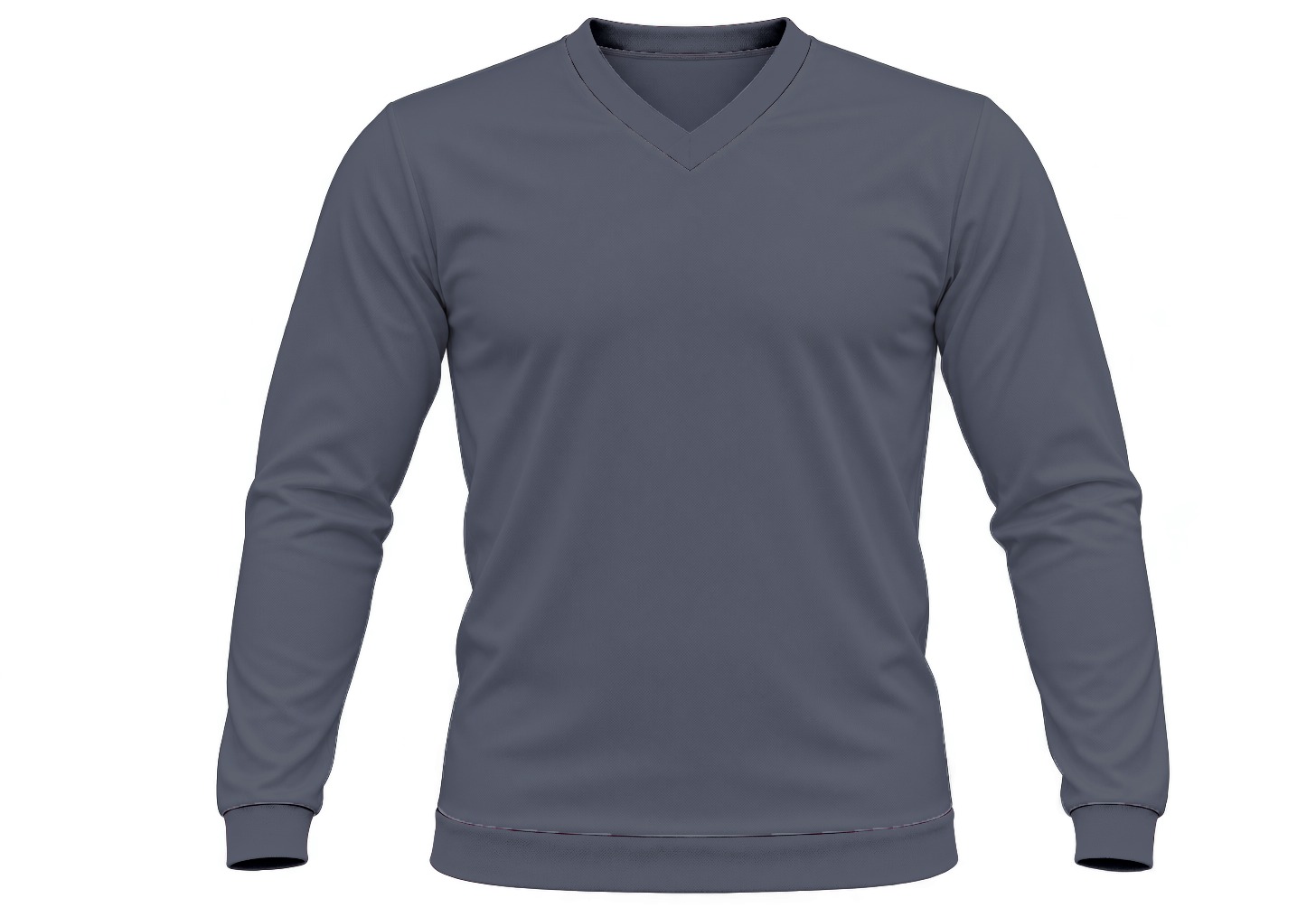 +27 Unisex V-Neck T-shirt, Fitted Long Sleeve, Birdseye - Image 14