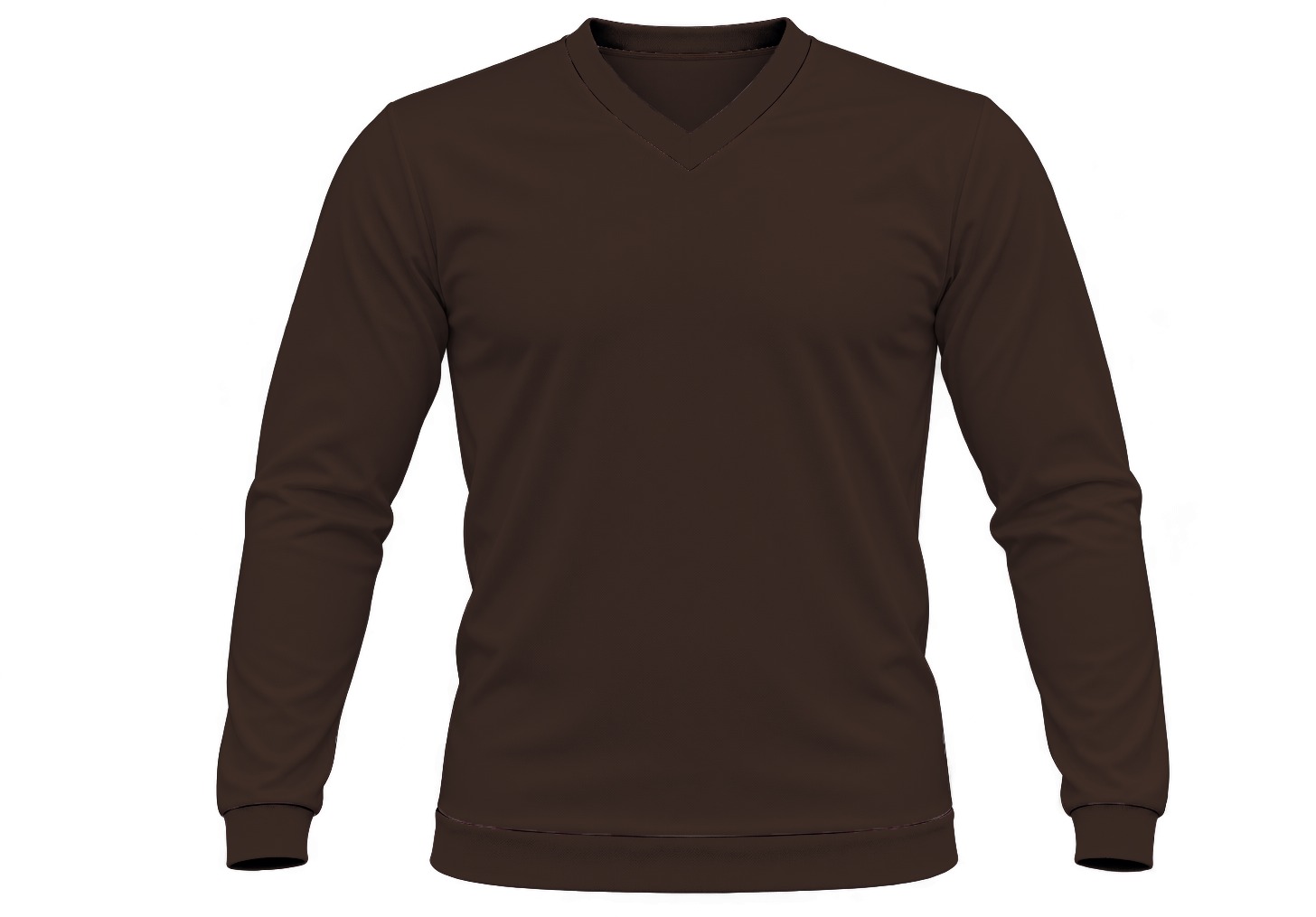 +27 Unisex V-Neck T-shirt, Fitted Long Sleeve, Birdseye - Image 18