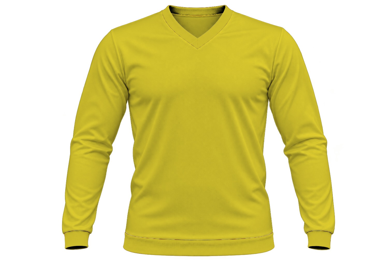 +27 Unisex V-Neck T-shirt, Fitted Long Sleeve, Birdseye - Image 9