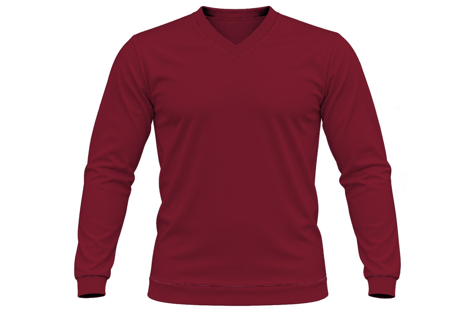 +27 Unisex V-Neck T-shirt, Fitted Long Sleeve, Reverse Birdseye - Image 5