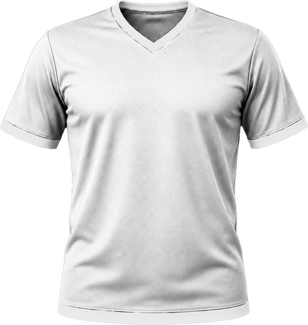 +27 Unisex V-Neck T-shirt, Fitted Short Sleeve, Birdseye - Image 2