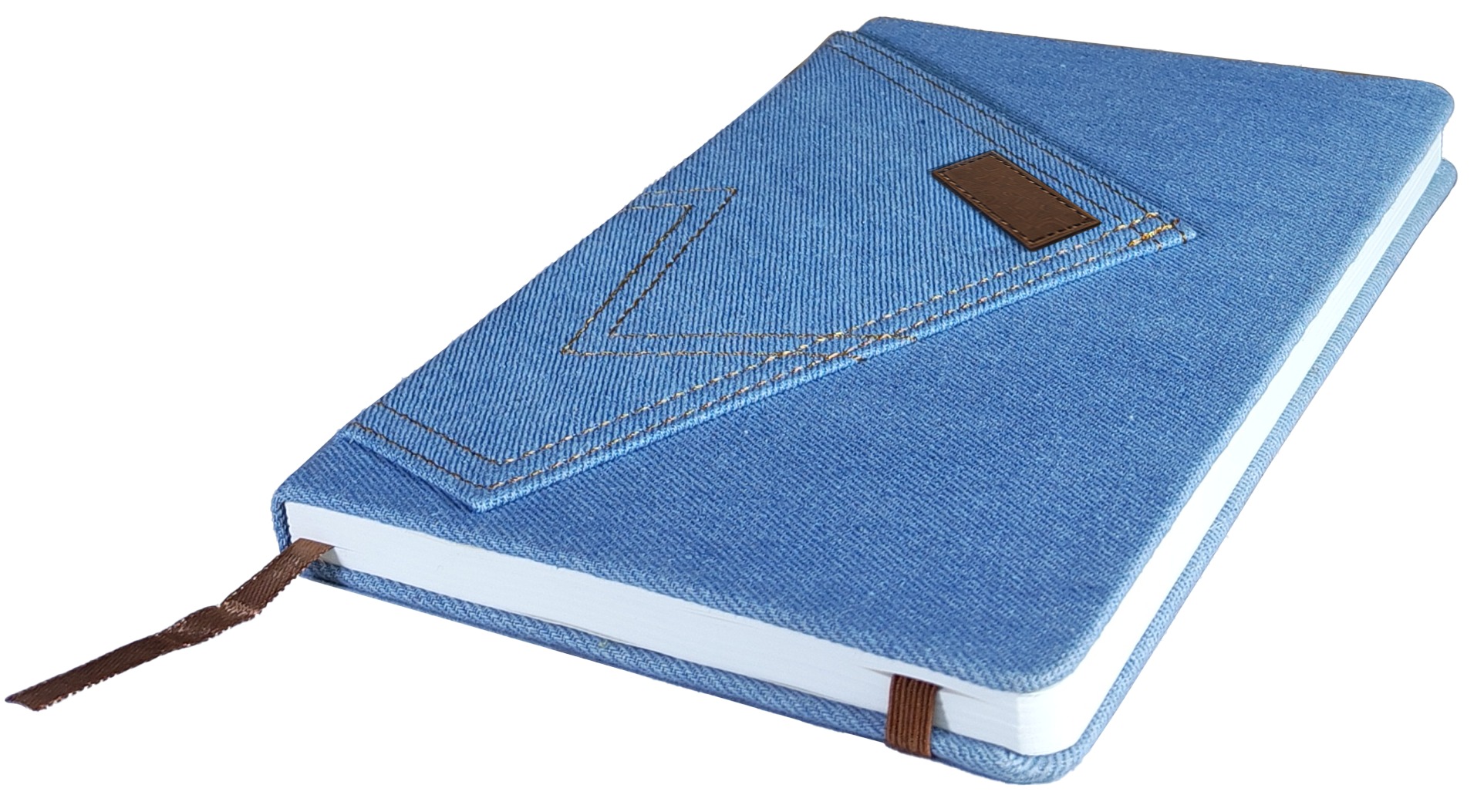 A5 Cora Denim Notebook with Pocket - Image 2