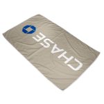 Swedish Ivy Quick Drying Large Beach Towel D/S Print Binded With Petersham Webbing