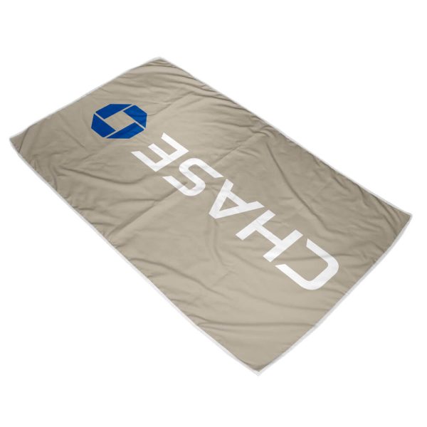 Swedish Ivy Quick Drying Large Beach Towel D/S Print Binded With Petersham Webbing