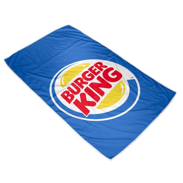 Blue Lily Quick Drying Extra Large Beach Towel S/S Print Binded With Petersham Webbing