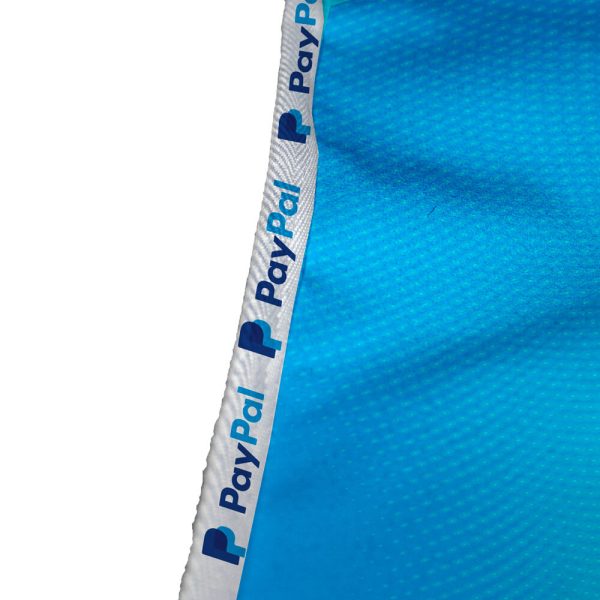 Lance Rose Quick Drying Picnic Blanket With Waterproof Backing S/S Print Binded With Personalised Branded Petersham Webbing