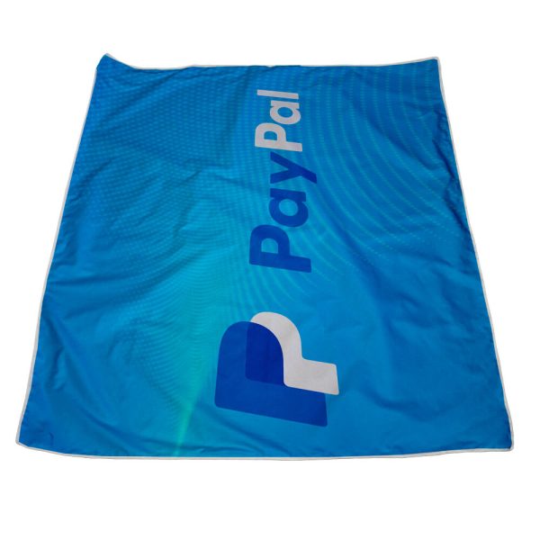 Lance-Leaf Quick Drying Picnic Blanket With Waterproof Backing S/S Print Binded With Petersham Webbing