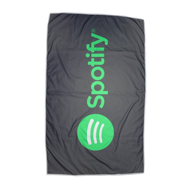 Sea Kale Quick Drying Large Beach Towel S/S Print Binded With Personalised Branded Petersham Webbing
