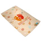 Marble Microfibre Baby Blanket D/S Print Binded With Personalised Branded Petersham Webbing