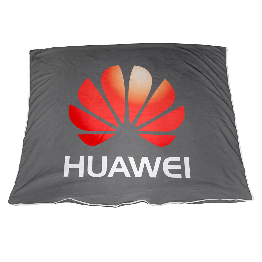 Sparrow Mongolian Fleece Baby Blanket D/S Print Binded With Personalised Branded Petersham Webbing - Image 2