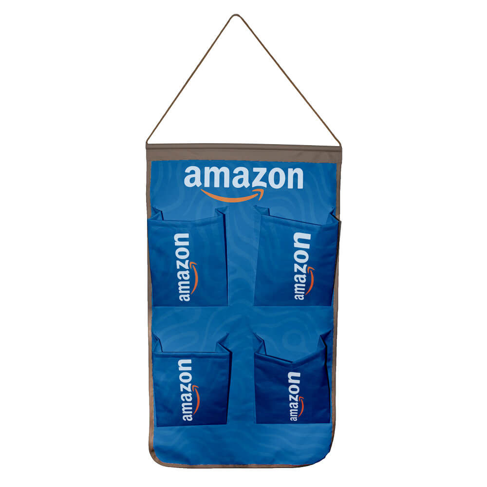 Letto Canvas Shoe Holder with Faux Leather Trim - Image 3
