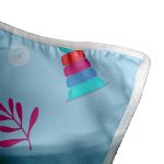 Olive Microfibre Baby Blanket S/S Print With Petersham Webbing