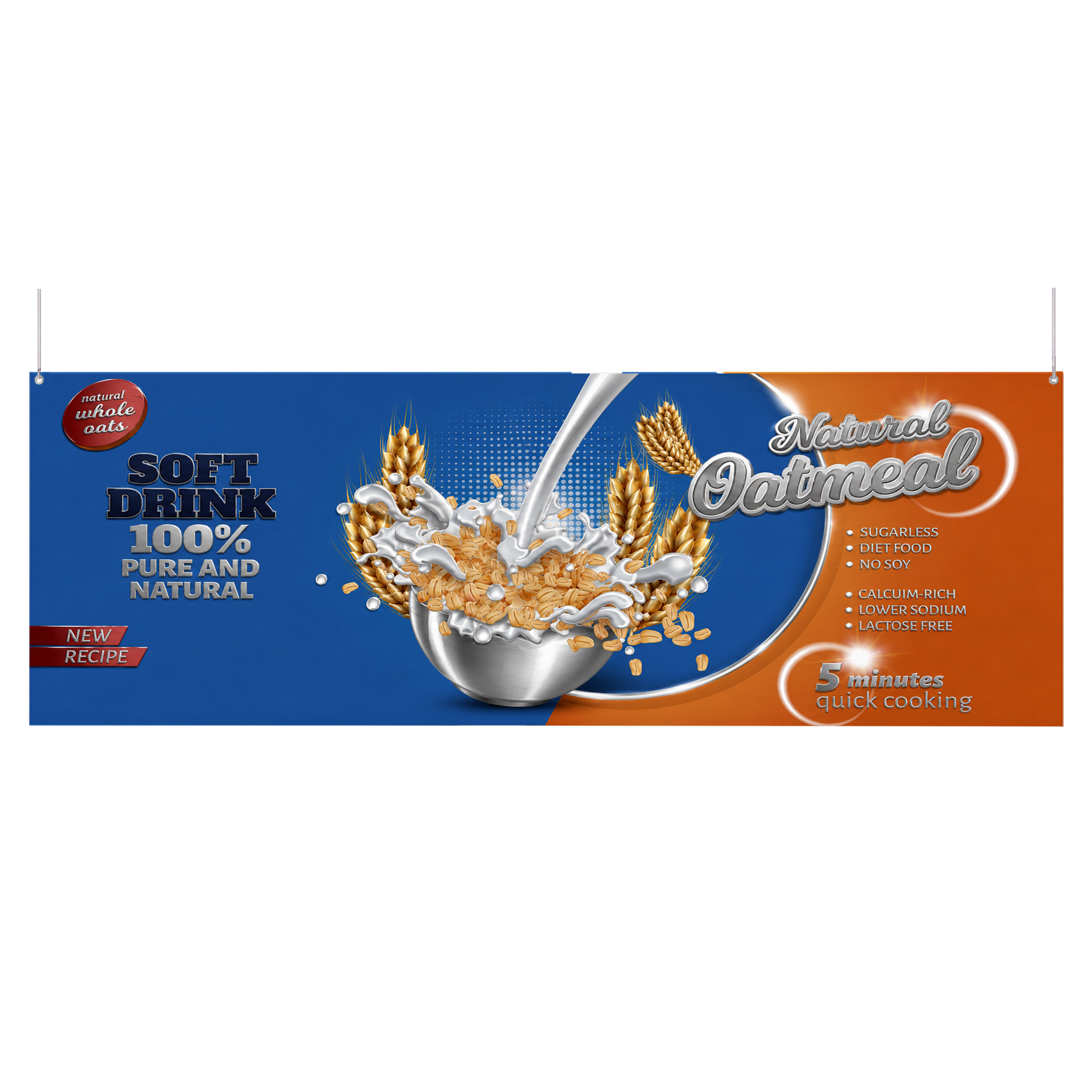 B.YOND LITHO Hanging Banner (Single Sided Silver) 3000 x 1100mm