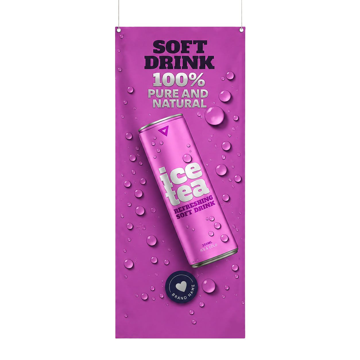 B.YOND LITHO Hanging Banner (Single Sided Silver) 1100 x 2000mm