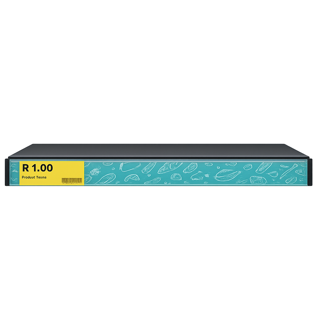 B.YOND LITHO Shelf Strips (Single Sided White) 1100 x 50mm
