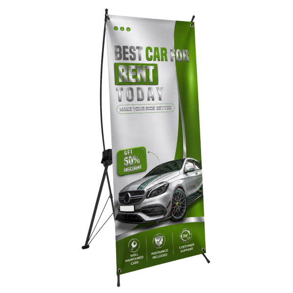 B.YOND LITHO X-Frame Banner (Single Sided Silver) 800 x 1800mm