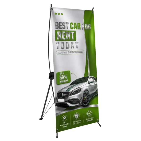 B.YOND LITHO X-Frame Banner (Single Sided Silver) 800 x 1800mm