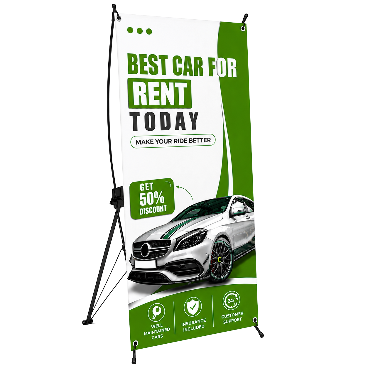 B.YOND LITHO X-Frame Banner (Single Sided White) 800 x 1800mm