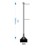 Bannerpole Roof 3m - 2 arm - including installation (one unit)