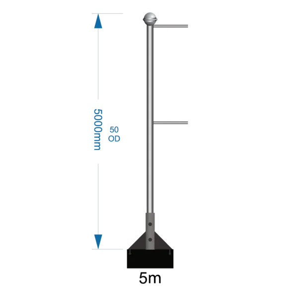 Bannerpole Roof 5m - 2 arm - Supply Only