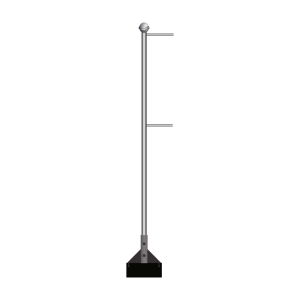 Bannerpole Ground 8m - 2 arm - Supply Only