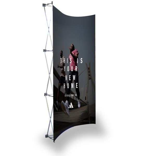 Curved Bannerwall 1.45 x 2.25m, Supplied Complete
