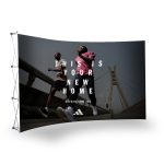 Curved Bannerwall 4.2 x 2.25m, Supplied Complete
