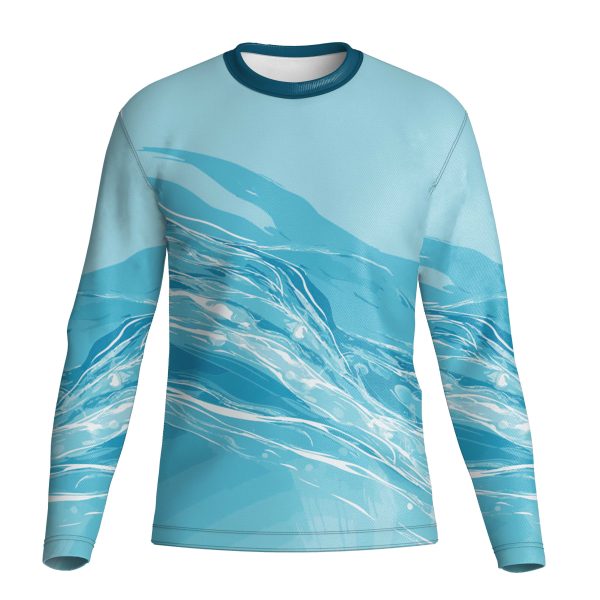 Dye Sub Kid's Crew Neck T-shirt, Fitted Long Sleeve, Sport Tec