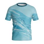 Dye Sub Kid's Crew Neck T-shirt, Fitted Short Sleeve, Reverse Birdseye
