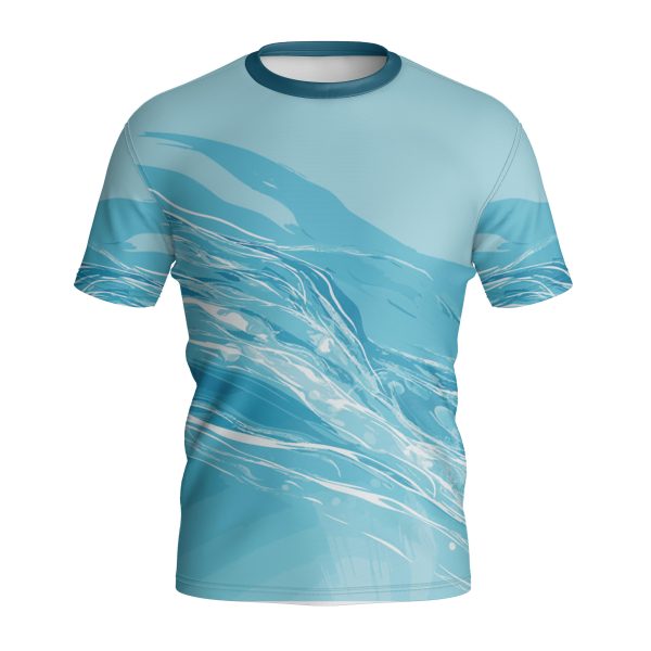 Dye Sub Kid's Crew Neck T-shirt, Fitted Short Sleeve, Reverse Birdseye