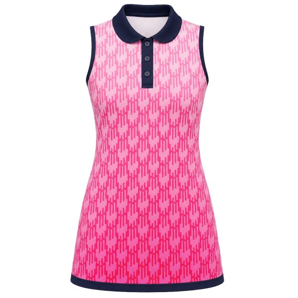 Dye Sub Ladies Ringer Sleeveless Golfer Dress, Drop Needle